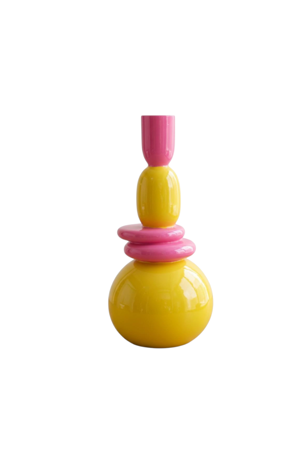 Sarı Molìe Seramik Vazo 30 cm