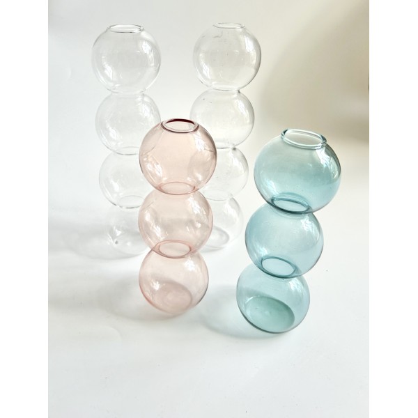 Pembe Cam Bubble Vazo