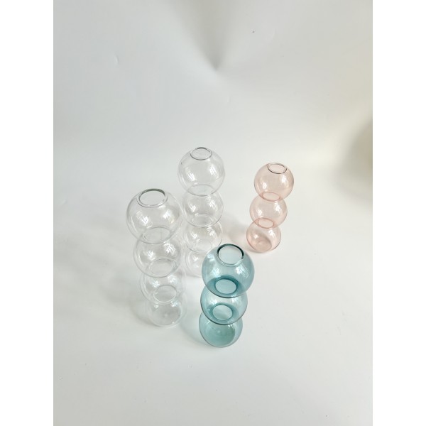 Pembe Cam Bubble Vazo