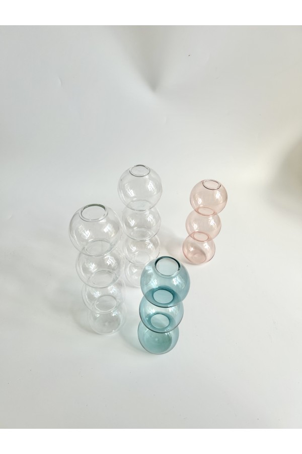 Pembe Cam Bubble Vazo